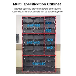 Die-casting Aluminum cabinet LED Indoor HD 4K 640x480mm P1.86 HD LED screen display