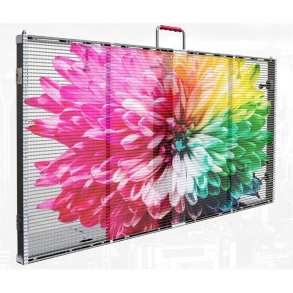 600cd Indoor P3.91-7.81 Transparent Led Display Cabinet 1000x1000mm iron box