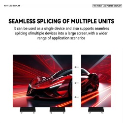 LED Advertising Digital P2.5 P3 P4 Foldable Double-Sided Three LED Three-Fold Poster Foldable LED Screen Display